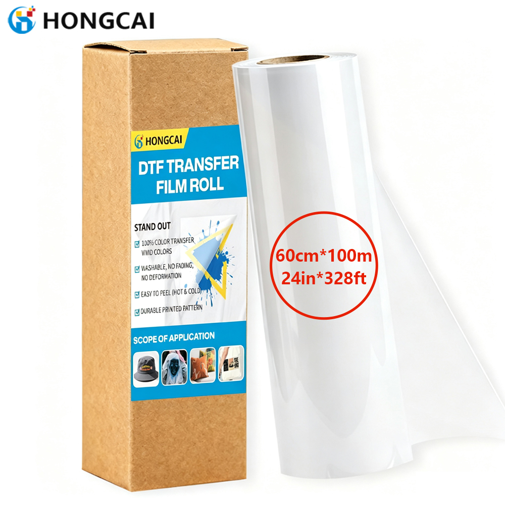 Commercial Printing On Fabric - DTF-Transferfolienrollen 24 Zoll × 328 Fuß,