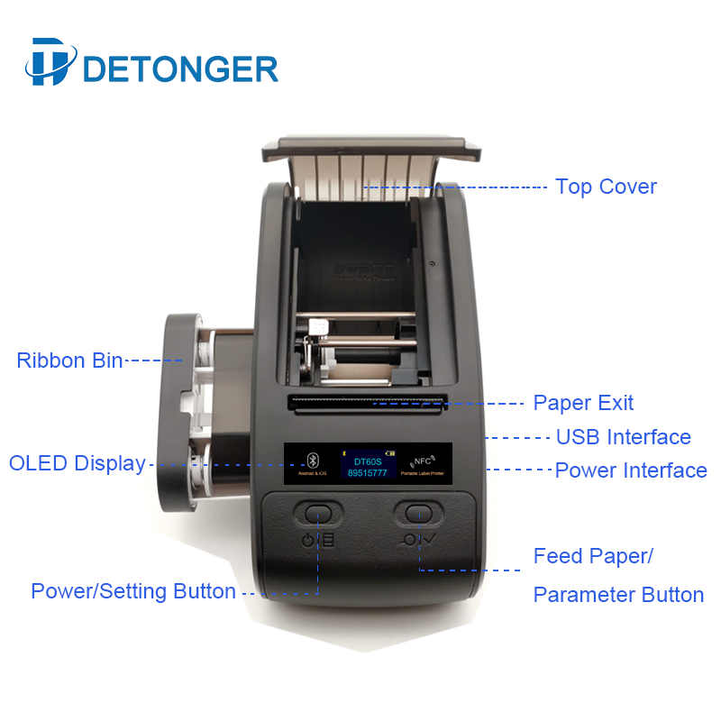 DETONGER Tragbare Thermische T – Commercial Ribbon Printing Machine Bewertung und Preis